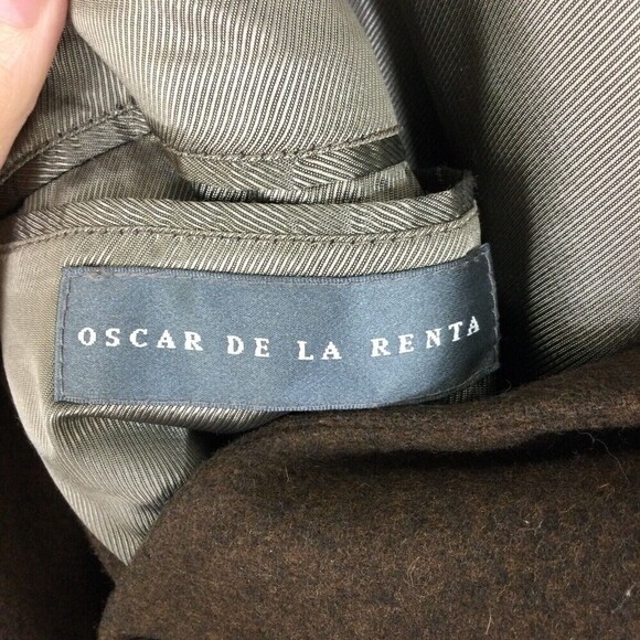 Oscar De La Renta Men Wool Blend 2-Button Blazer Suit Jacket Brown Size 40R - Picture 4 of 5